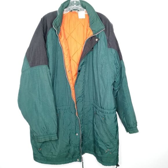 Vintage 80's Nike big logo long jacket size large - Picture 3 of 14